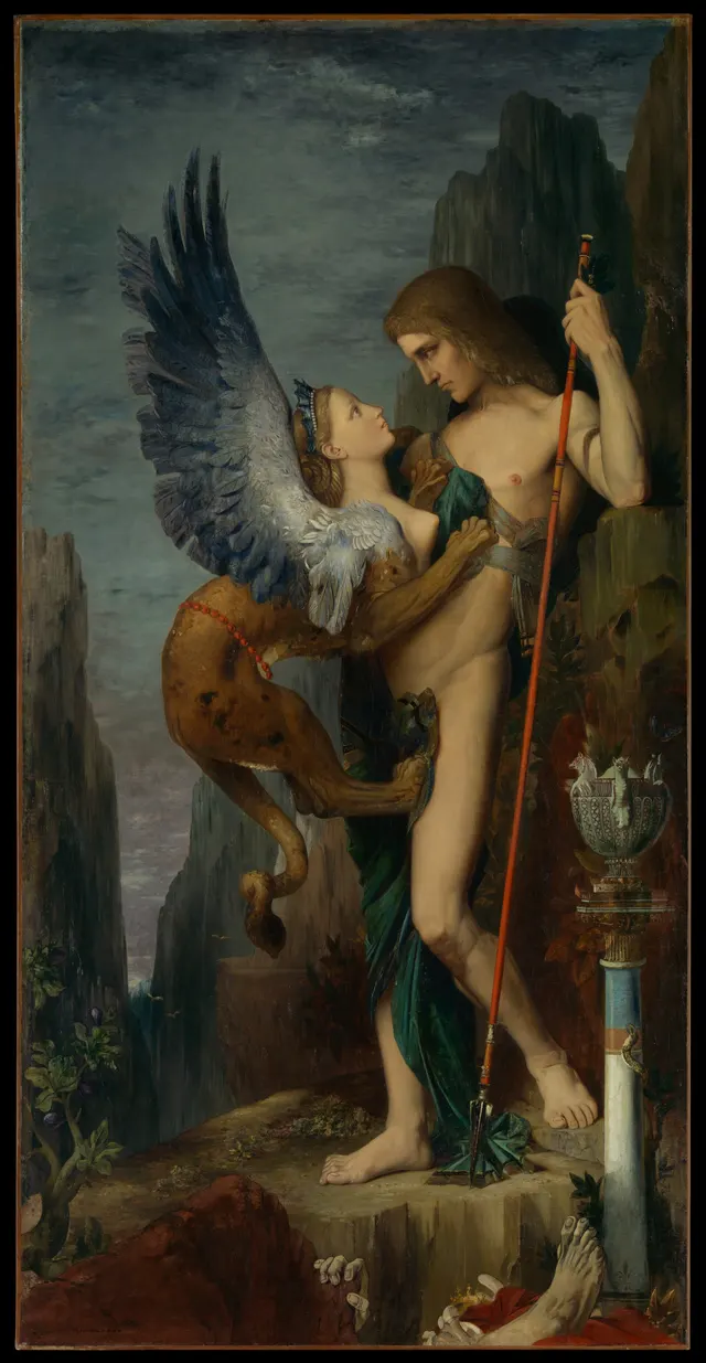 Édipo e a Esfinge, Gustave Moreau