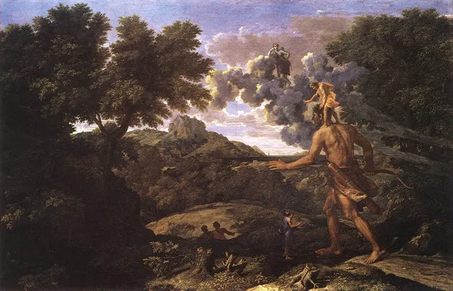 Paisagem com Diana e Órion, Nicolas Poussin