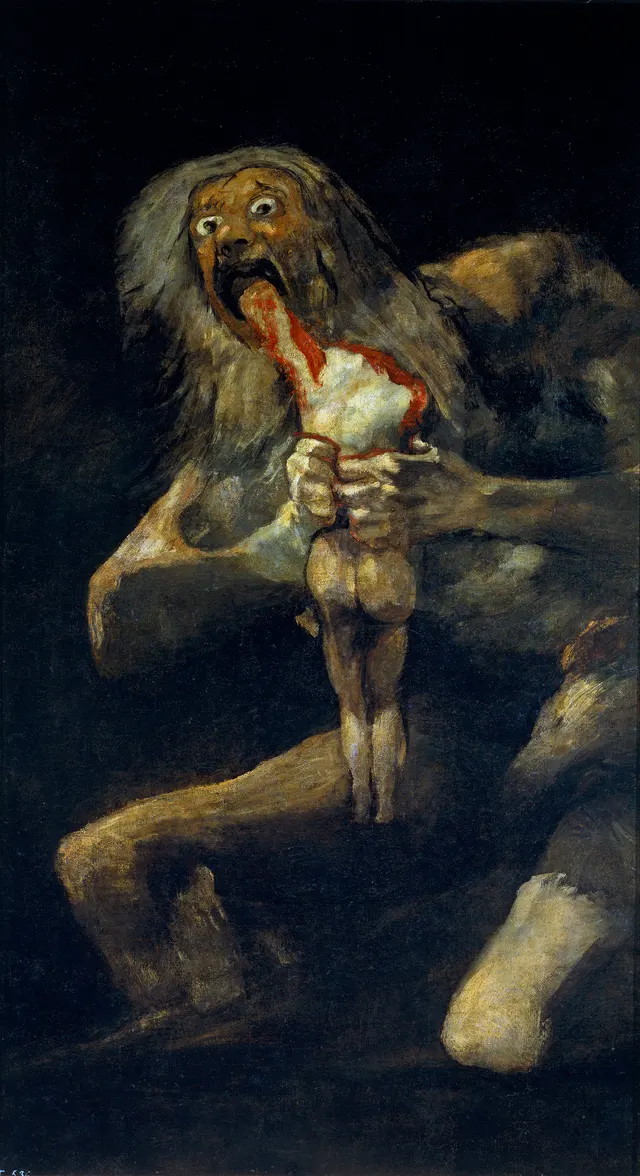 Saturno devorando um filho, Francisco de Goya