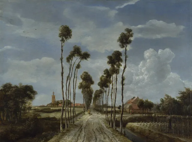 A Alameda de Middelharnis, Meindert Hobbema