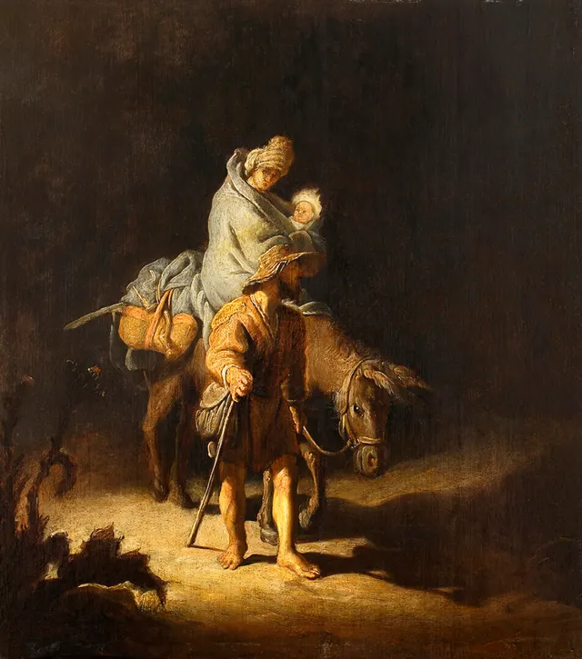 A Fuga para o Egito, Rembrandt