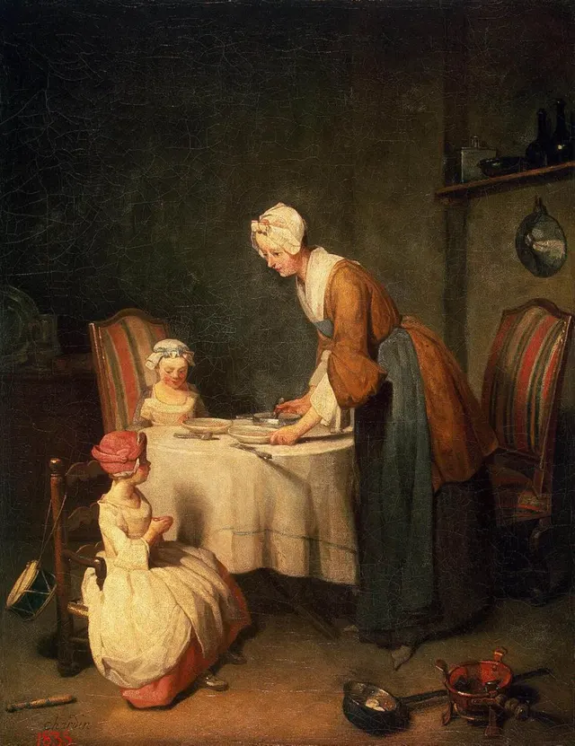 A Oração antes da Refeição, Jean-Baptiste-Siméon Chardin